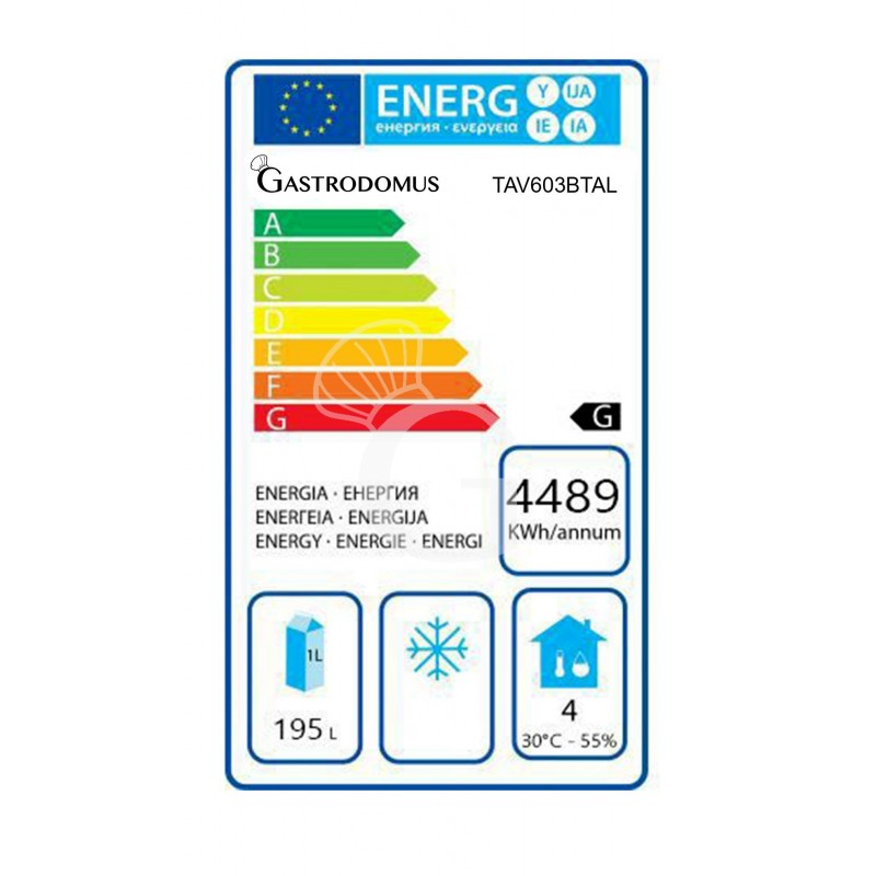 Tiefkühltisch, 3-türig, Aufkantung, T 600 mm, -18°C/-22°C , Energieklasse G