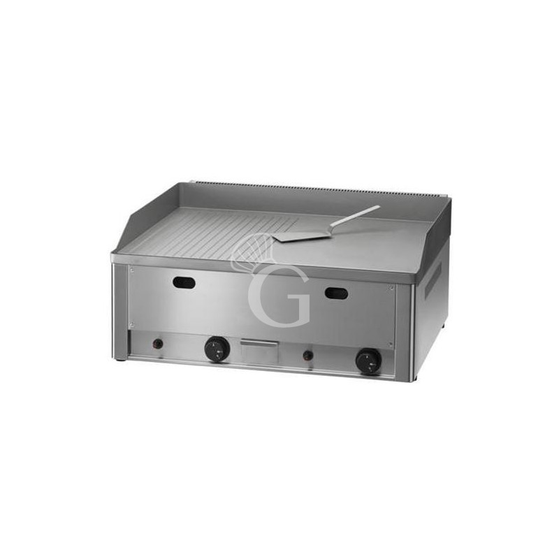 Gas Bratplatte - glatt/gerillt, verchromt, Tischgerät, 2 Kochzonen, 8000 W Gas Bratplatte - glatt/gerillt, verchromt, Tischgerät, 2 Kochzonen, 8000 W