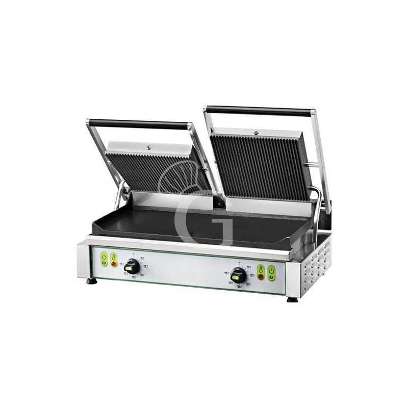 Doppel Kontaktgrill, glatt, Grillplatte aus Gusseisen, B 570 mm x T 360 mm x H 200 mm Doppel Kontaktgrill, glatt, Grillplatte aus Gusseisen, B 570 mm x T 360 mm x H 200 mm