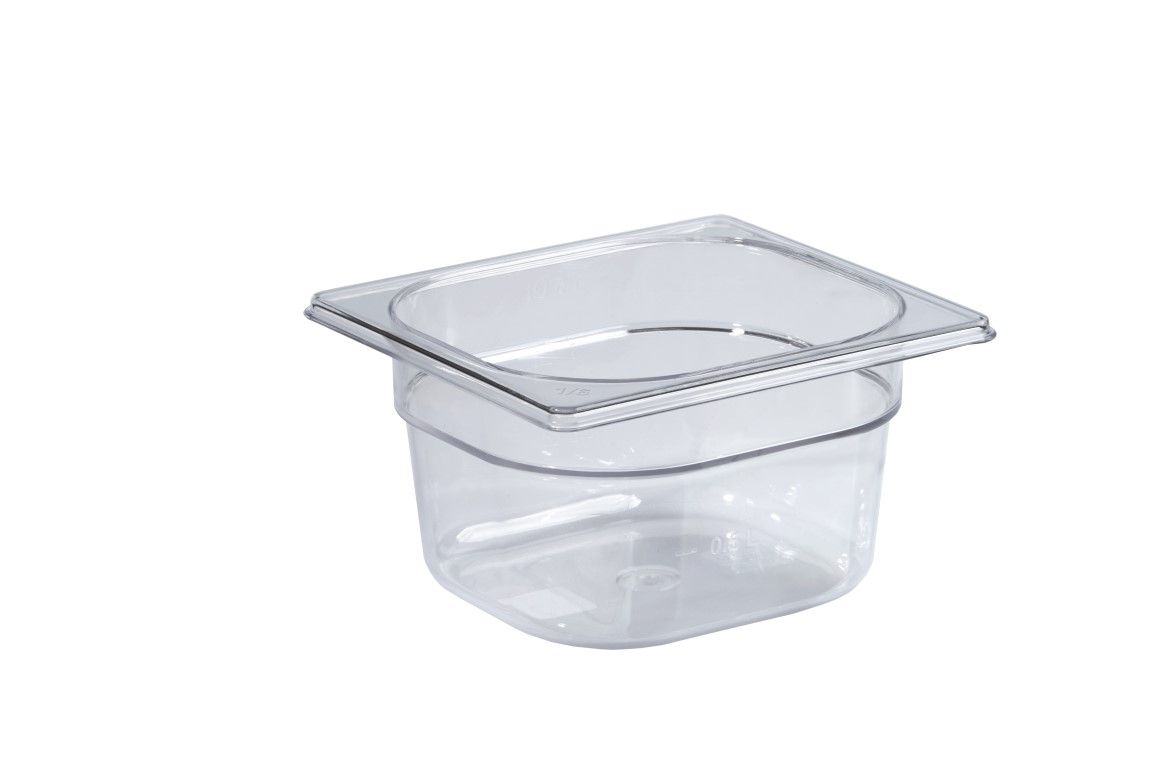 GN 1/6 Behälter – Polycarbonat – B 176 mm x T 162 mm x H 100 mm – 1,6 Liter