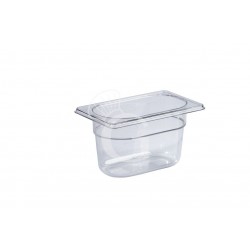 GN 1/9 Behälter aus Polycarbonat, B 176 mm x T 108 mm x H 100 mm – 1 Liter