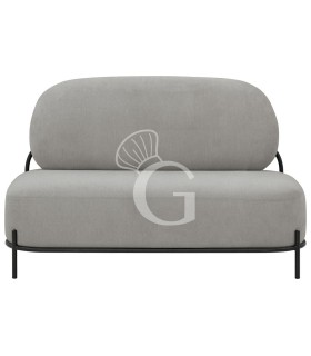Sofa / Couch "PONNY", lackiertes Metall, Stoffbezug
