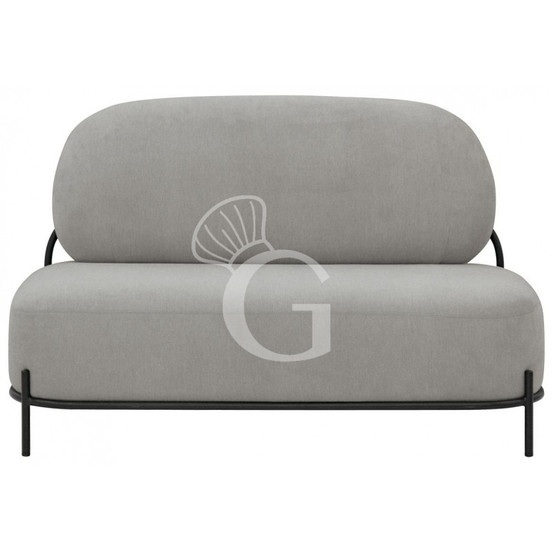 Sofa / Couch "PONNY", lackiertes Metall, Stoffbezug Sofa / Couch "PONNY", lackiertes Metall, Stoffbezug