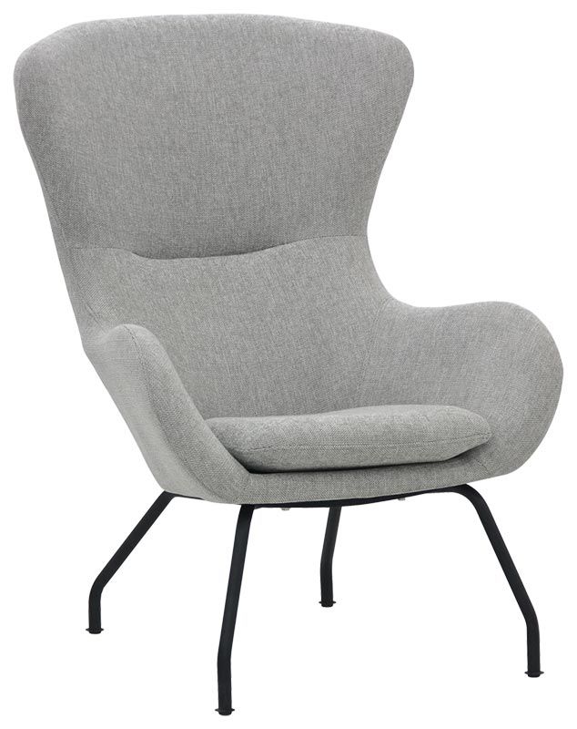 Wohnzimmersessel "DALI", lackiertes Metall, Stoffbezug