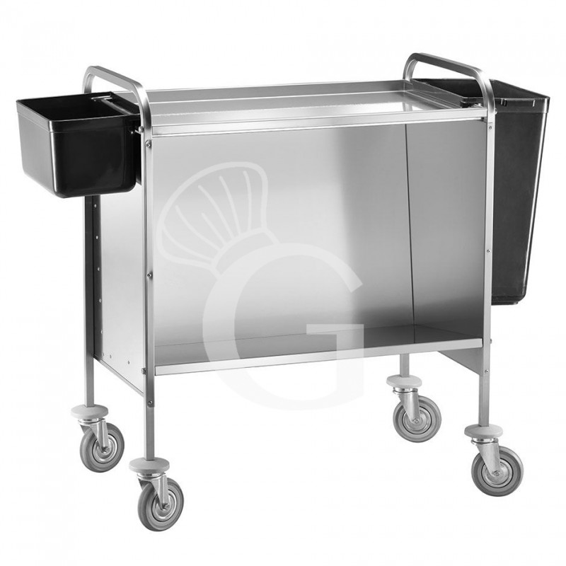Tellerwagen, Edelstahl, B 910 mm x T 570 mm x H 1010 mm