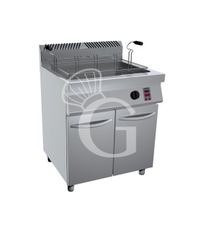 Gas Backwaren-Fritteuse, elektronische Steuerung, Melting-System, Schrank, 1 Becken (45 Liter), 800 x 730 x 900 mmx H 900 mm