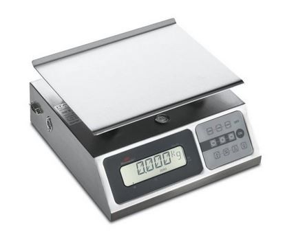 Elektronische Waage, Tragkraft 20 kg, Präzision auf bis zu 5 g, B 248 mm x B 253 mm x H 132 mm
