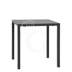 Gartentisch, quadratisch, lackiertes Metall, 600 x 600 mm