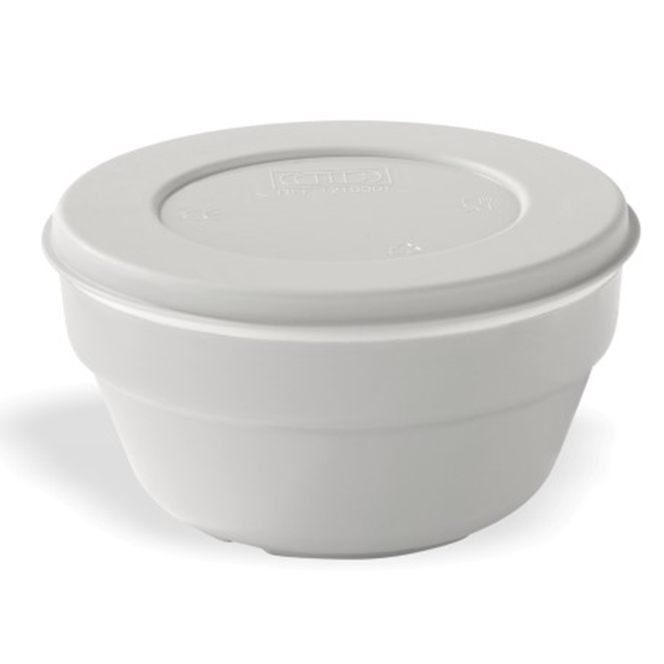 Runde doppelwandige Schüssel mit Deckel, Polycarbonat