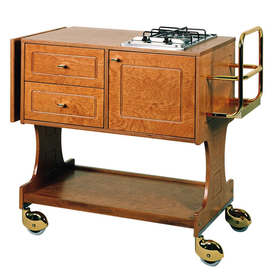 Flambierwagen, 1 Kochstelle, B 1450 mm x T 580 mm x H 910 mm