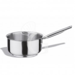 Französische Stielkasserolle (1 Liter), Edelstahl, mit Griff,  Ø 140 mm, H 70 mm