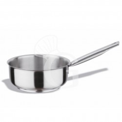 Stielkasserolle / Stieltopf (2,5 Liter), Edelstahl, niedrig, Ø 200 mm, H 80 mm