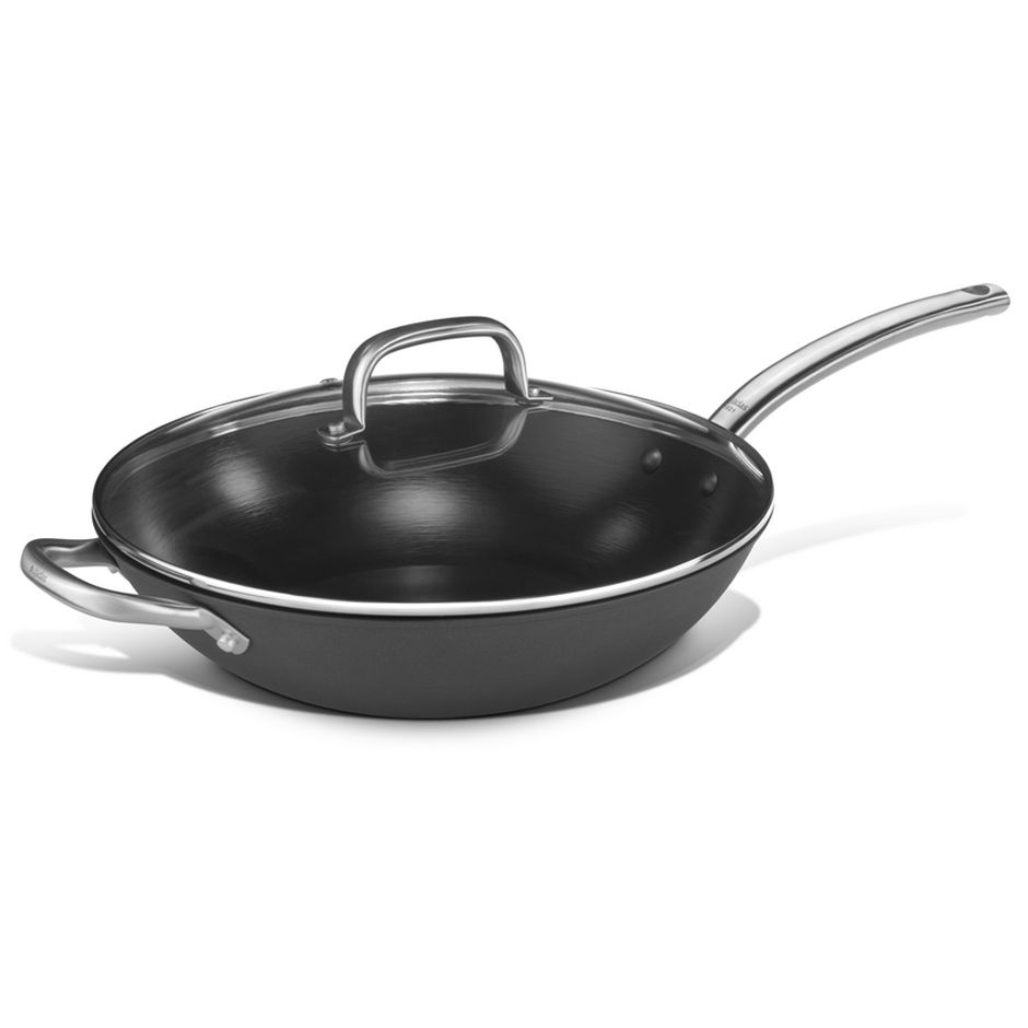 Wokpfanne mit Deckel, ultraleicht, Antihaftbeschichtung, Induktionsboden, Ø 320 mm, H 80 mm
