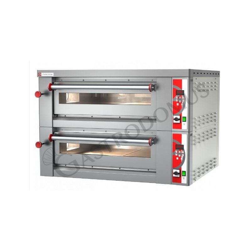 Elektro-Pizzaofen, 2 Backkammern, für 8 Pizzen (Ø 300/340 mm), digitale Steuerung
