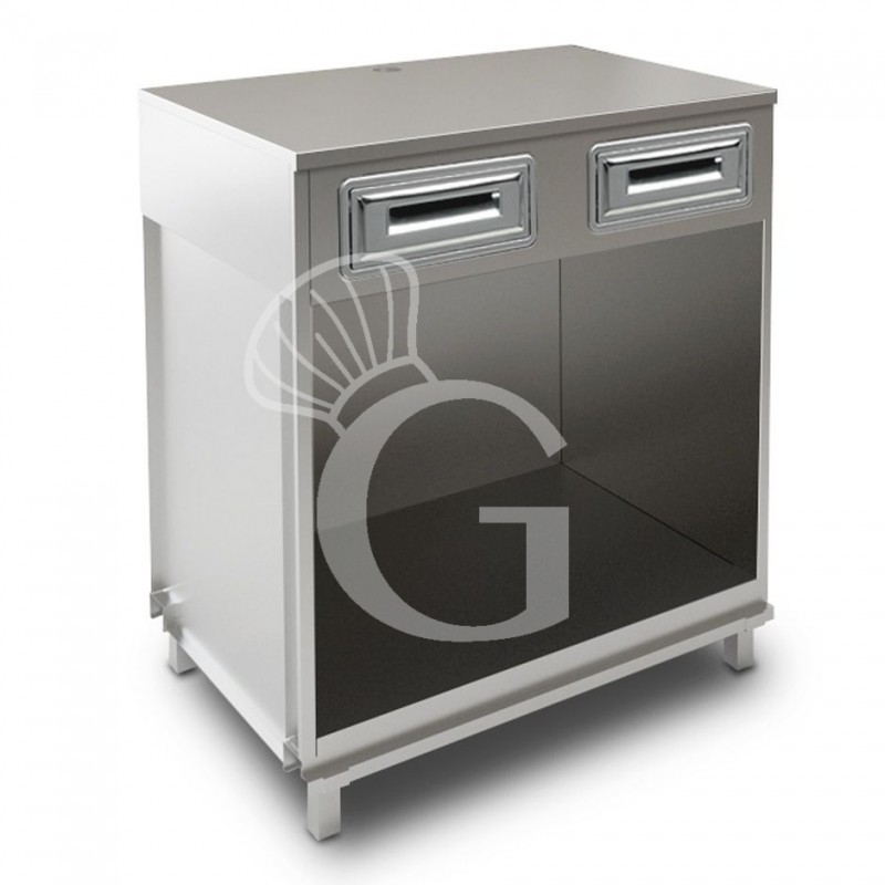 Kaffee Unterschrank, Edelstahl-Arbeitsplatte, B 1000 mm x T 670 mm x H 1140 mm Kaffee Unterschrank, Edelstahl-Arbeitsplatte, B 1000 mm x T 670 mm x H 1140 mm