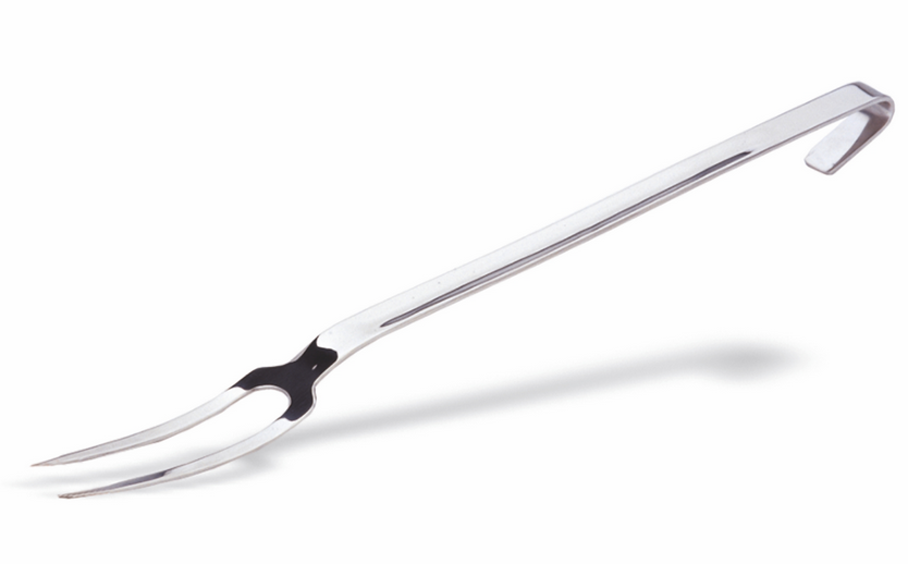 Fleischgabel, 2 Zinken, Grifflänge 400 mm, Gesamtlänge 470 mm