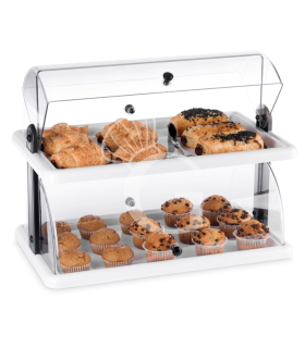 Tischvitrine – neutral – Croissants – 2 Etagen – Breite 400 mm