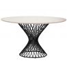 Tisch, rund, Innenbereich, lackiertes Metall, Tischplatte aus Kunstmarmor, Ø 1350 mm