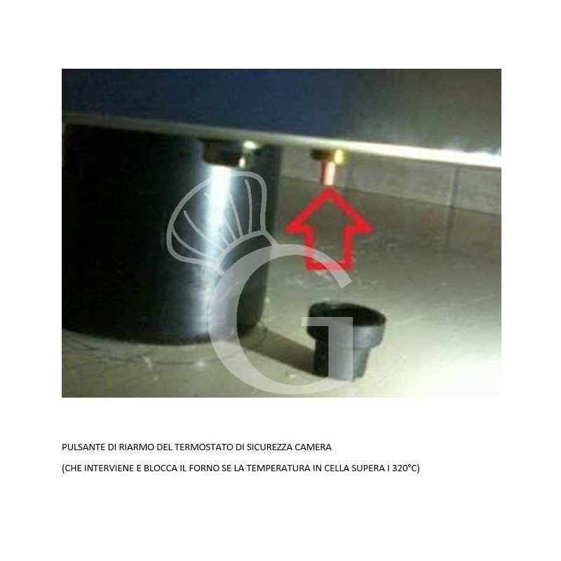 Elektro Heißluftofen, für die Bäckerei, Luftbefeuchter, Klapptür, mechanische Steuerung, einphasig, 4 Backbleche (600x400 mm)