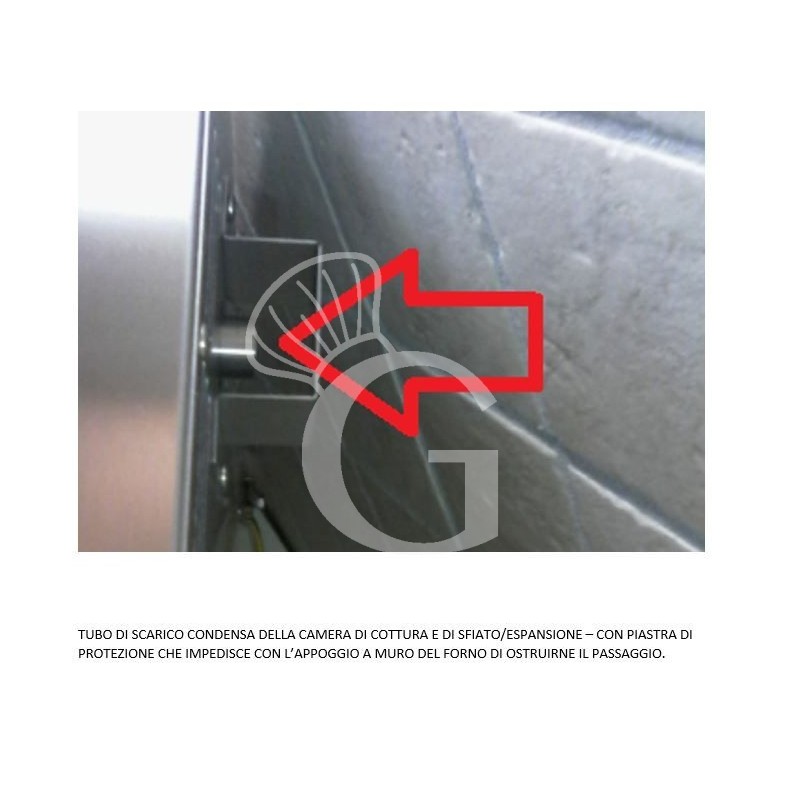 Elektro Heißluftofen, für die Bäckerei, Luftbefeuchter, Klapptür, mechanische Steuerung, einphasig, 4 Backbleche (600x400 mm)