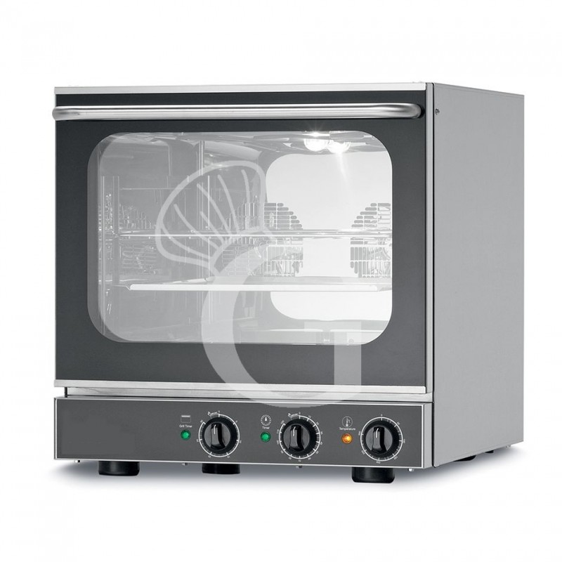 Elektro Heißluftofen für Croissants, mit Grill, Klapptür, mechanische Steuerung, 4 Backbleche (433x333 mm), 3,5 kW