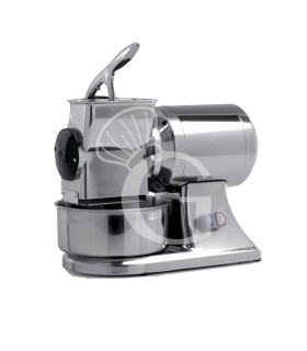 Professionelle Käsereibe, einphasig, Motorbremse, Reibwalze aus Edelstahl, 70kg/h, B 540 mm x T 220 mm x H 380