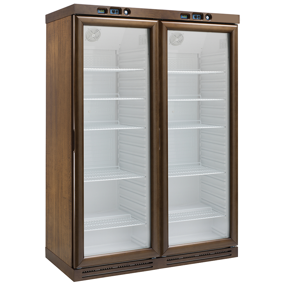 Weinkühlschrank (310 L + 310 L), Holz, statisch, für 180 Flaschen, +2°C/+8°C