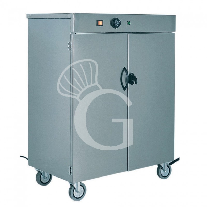 Tellerwärmer / Tellerwärmeschrank, für 60 Teller, B 390 mm x T 420 mm x H 950 mm.