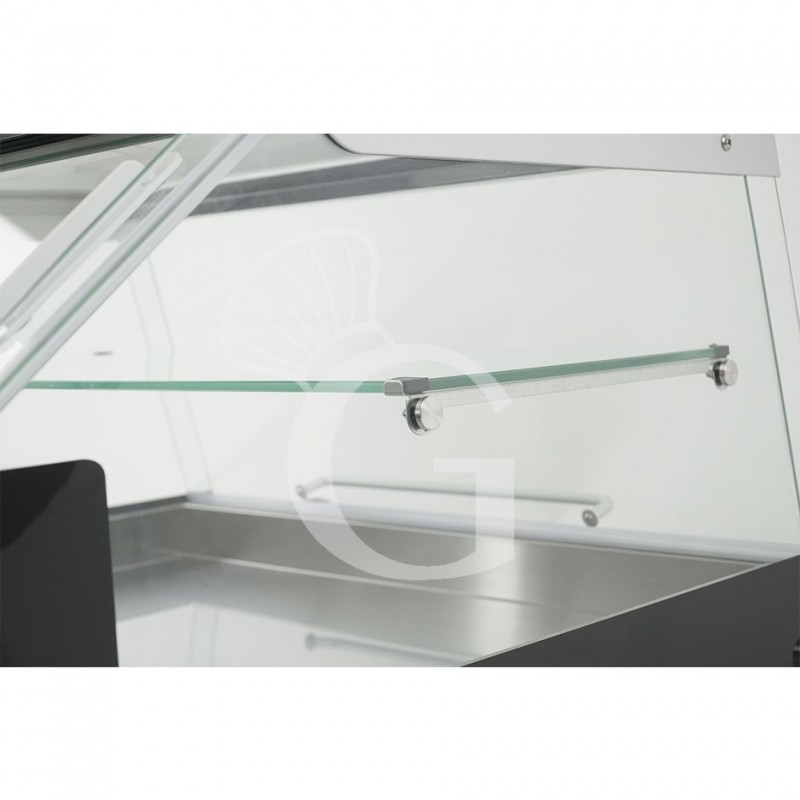 Tischkühlvitrine für Fisch, Fassungsvermögen 128 L , Betriebstemperatur +2°C/ +12°C