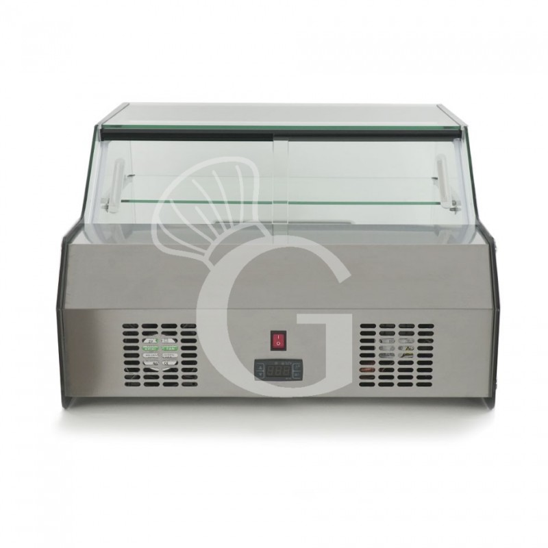 Tischkühlvitrine für Fisch, Fassungsvermögen 128 L , Betriebstemperatur +2°C/ +12°C