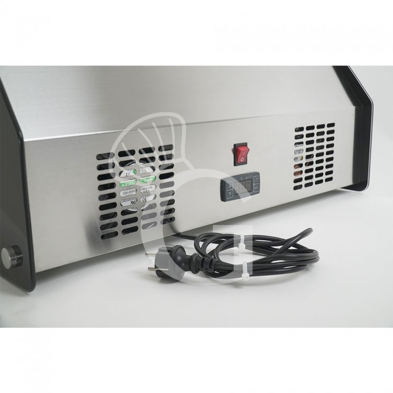 Tischkühlvitrine für Fisch, Fassungsvermögen 128 L , Betriebstemperatur +2°C/ +12°C