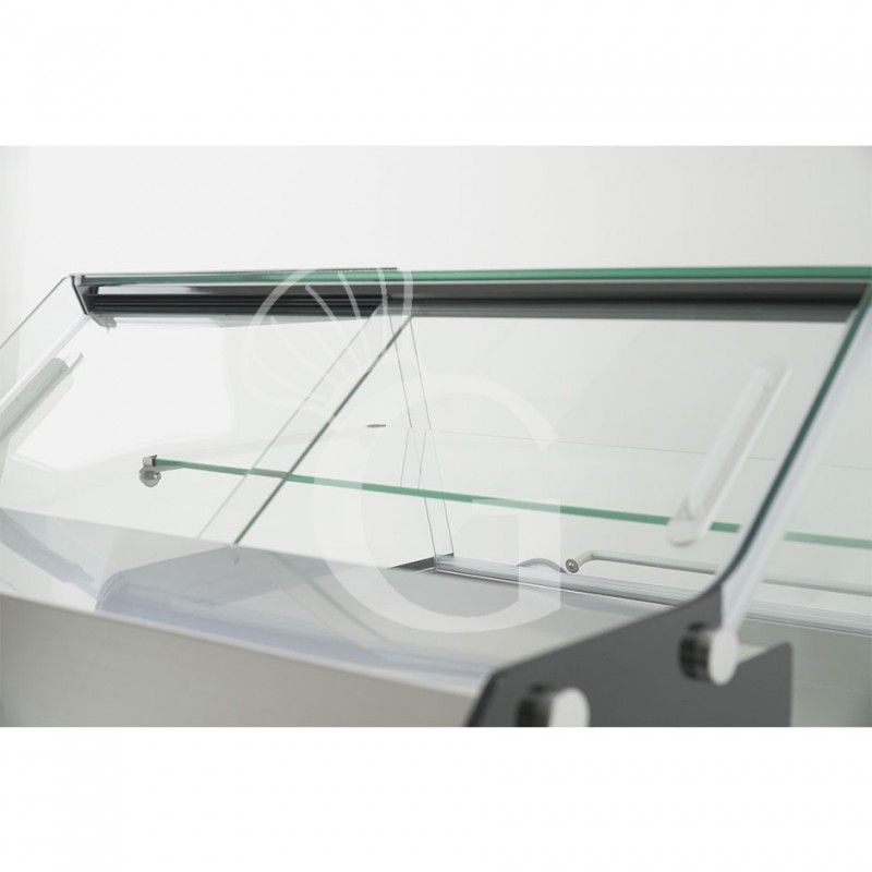 Tischkühlvitrine für Fisch, Fassungsvermögen 128 L , Betriebstemperatur +2°C/ +12°C