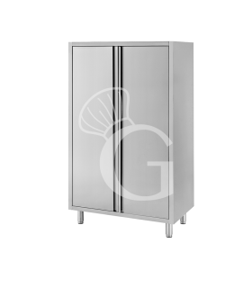 Edelstahl Hochschrank, 2 Flügeltüren, 3 Einlegeböden, B 800 mm x T 600 mm x H 1800 mm