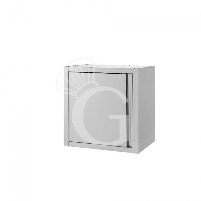 Wandhängeschrank, Edelstahl, 1 Flügeltür, 1 Zwischenboden, B 400 mm x T 400 mm x H 660 mm