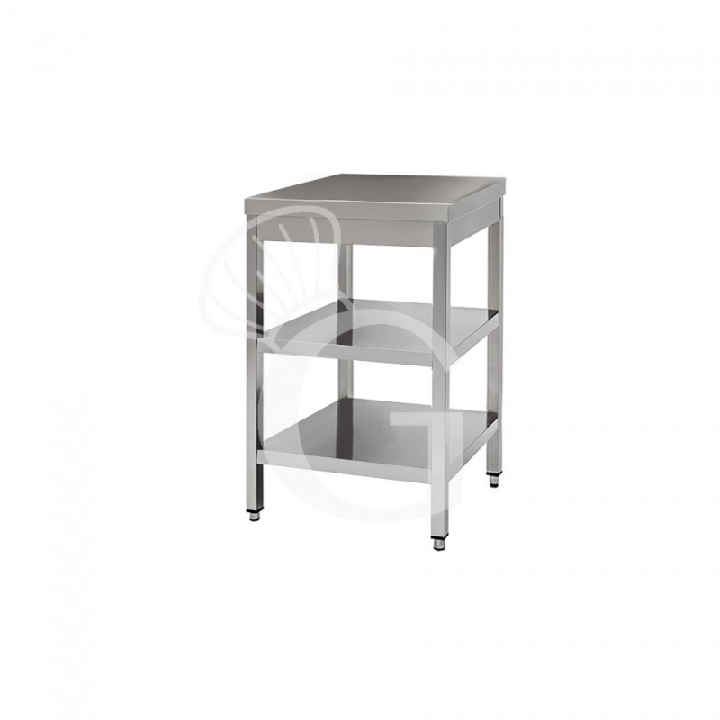 Edelstahltisch 2 Regalböden B 400 mm x T 800 mm x H 850 mm Edelstahltisch 2 Regalböden B 400 mm x T 800 mm x H 850 mm