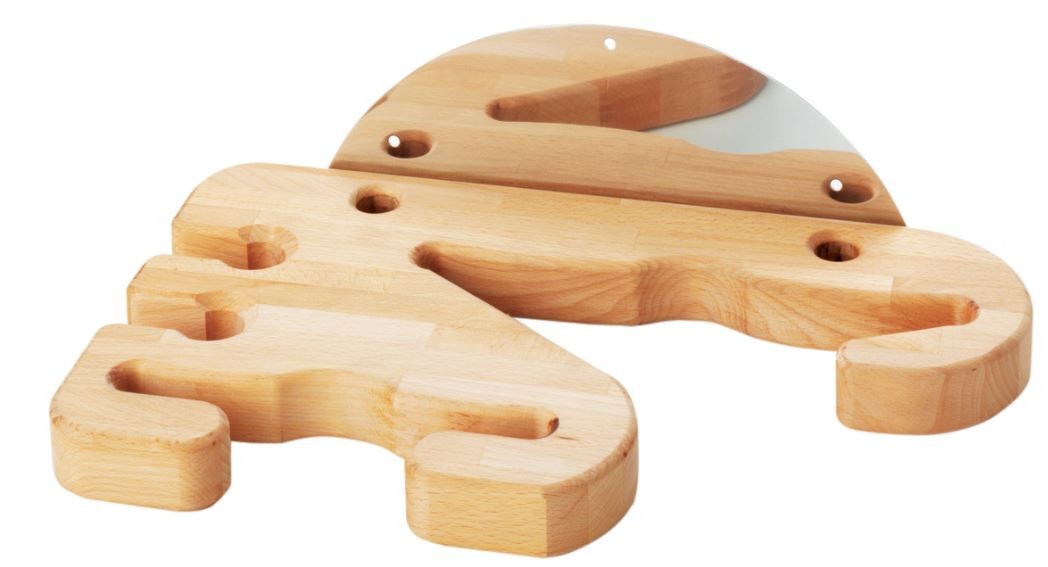 Universelle Wandhalterung, Holz, 4 Halter, B 400 mm X T 220 mm X H 140 mm