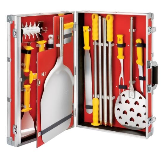 Professionelles Pizzabäcker- Set mit Koffer, 14-teilig