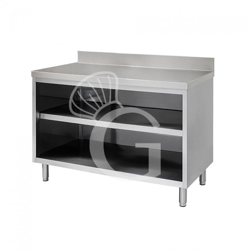 Offener Edelstahltisch 2 Regalböden Aufsatz B 1200 mm x T 700 mm x H 950 mm Offener Edelstahltisch 2 Regalböden Aufsatz B 1200 mm x T 700 mm x H 950 mm
