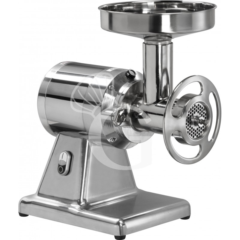 Einphasiger Fleischwolf mit Zerkleinerungseinheit aus Edelstahl 150/250 kg/h - B 450 mm x T 290 mm x H 520 mm