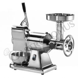 Einphasiger Fleischwolf + Reibe mit Zerkleinerungseinheit aus Edelstahl Produktionsleistung 150/250 Kg/h