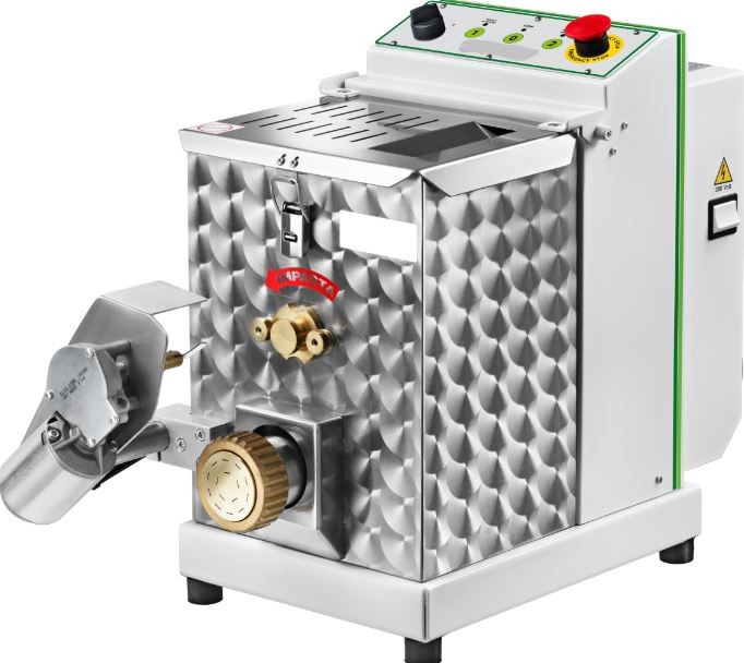 Nudelmaschine mit Nudelschneidemesser, Fassungsvermögen: 4 kg, Produktionleistung: 13 kg/Std., dreiphasig