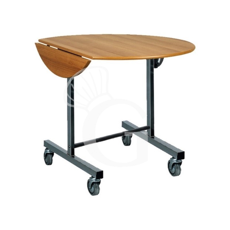 Frühstückswagen auf Rollen, rund, Durchmesser 800 mm, H 800 mm