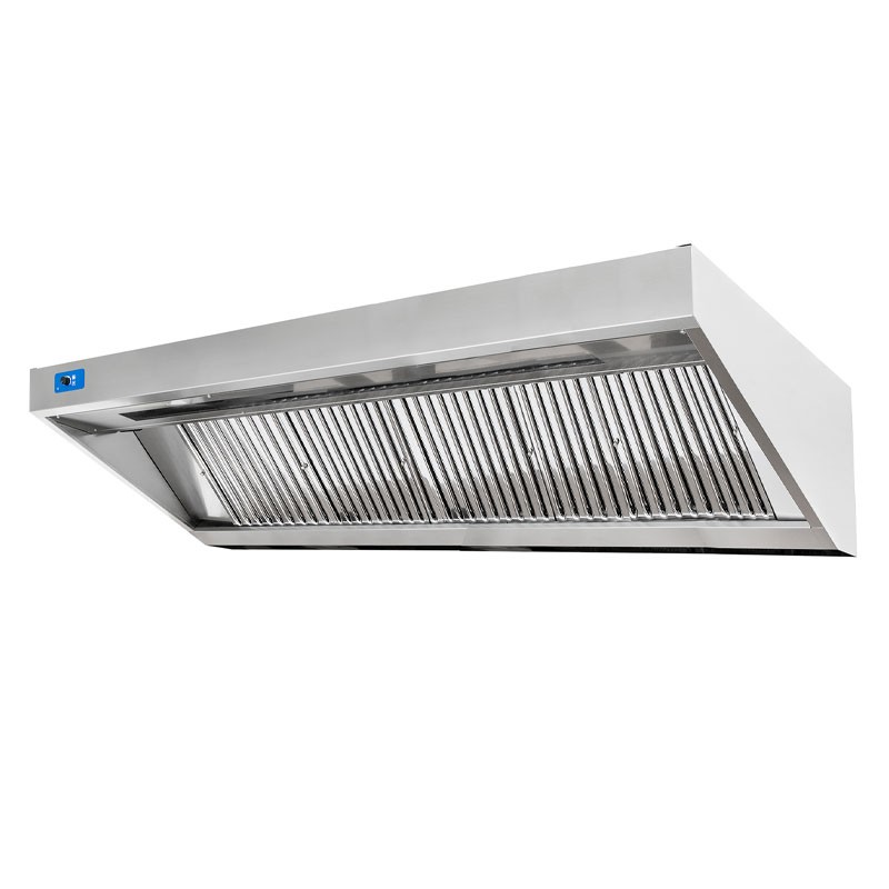 Wandhaube ohne Motor, B 2400 mm x T 700 mm x H 450 mm
