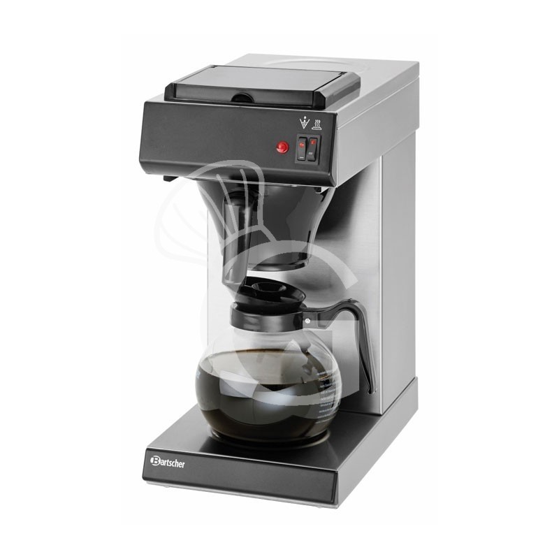Kaffeemaschine aus Edelstahl mit 2 Warmhalteplatten, 1,6 L