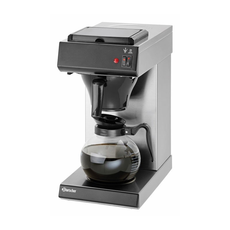 Kaffeemaschine aus Edelstahl mit 2 Warmhalteplatten, 1,6 L