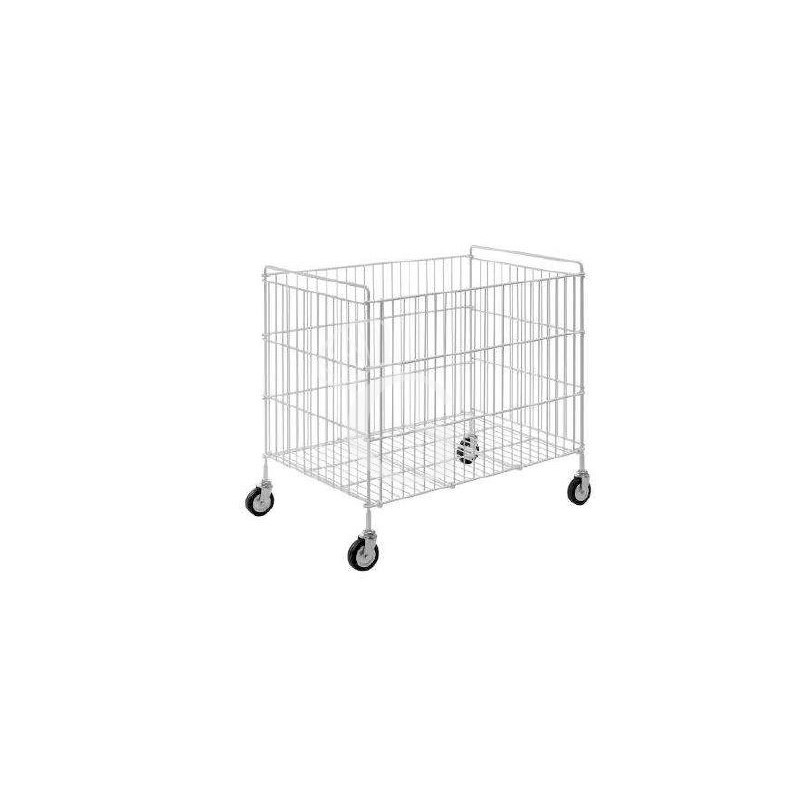 Wäschekorb auf Rollen, klappbar, kunststoffbeschichtet B 800 mm x P 520 mm X H 720 mm