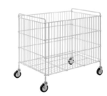 Wäschekorb auf Rollen, klappbar, kunststoffbeschichtet B 800 mm x P 520 mm X H 720 mm