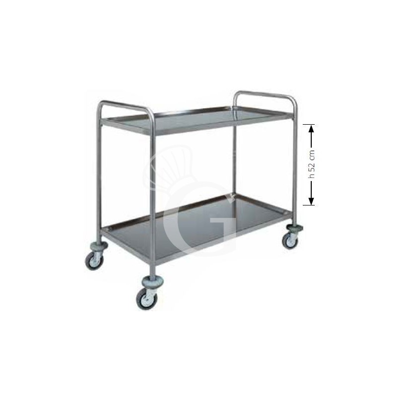Servicewagen – Edelstahl – Rohrstruktur – B 1000 mm x T 700 mm x H 940 mm