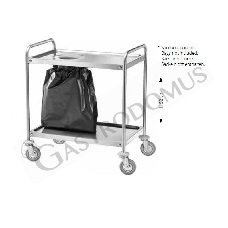 Servicewagen – Edelstahl – gelocht – B 900 mm x T 600 mm x H 940 mm