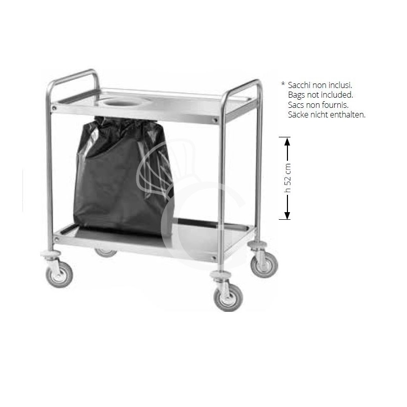 Servicewagen – Edelstahl – gelocht – B 1100 mm x T 600 mm x H 940 mm